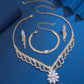 🌸 50% OFF NOW! 🌸Elegant Lotus Rhinestone Jewelry Set