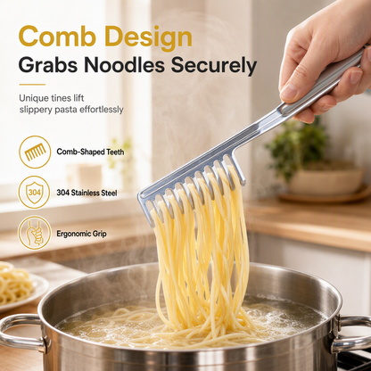 📢📢50% OFF !! ⏰Multifunctional 304 Stainless Steel Pasta Tong and Noodle Server