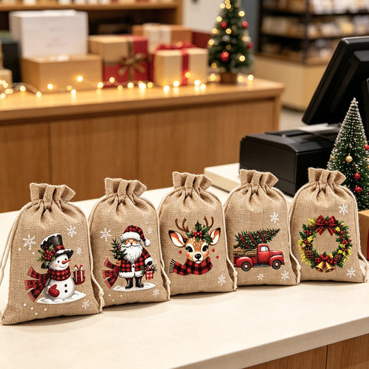 🌸 50% OFF NOW! 🌸Christmas Drawstring Gift Bags