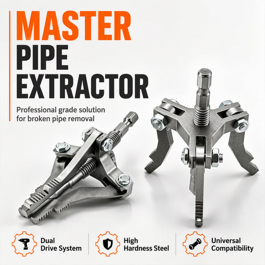📢📢50% OFF !! ⏰Universal 3-Jaw Broken Pipe Extractor for Hand Drills