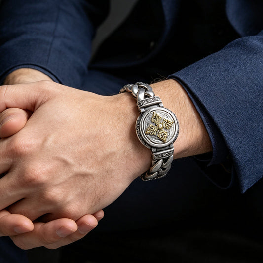 📢📢50% OFF !! ⏰ Vajra Rotating Bracelet – Vintage texture & interactive design ✨