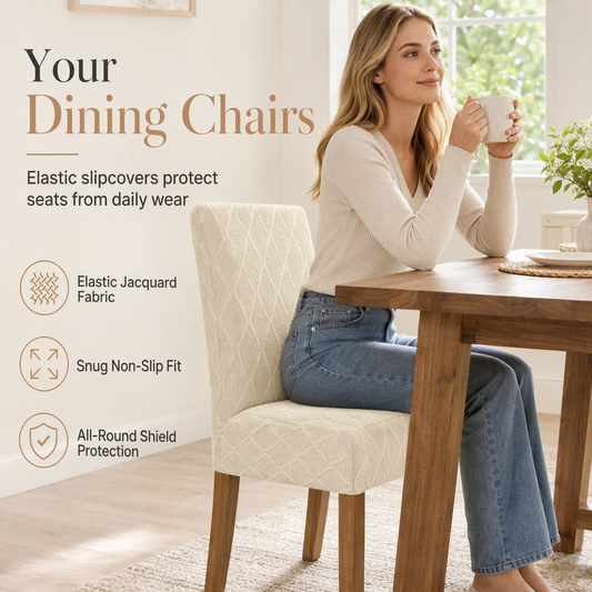 📢📢Buy 1 Get Free 1 !! ⏰Stretch Jacquard Dining Chair Cover – Universal Elastic Slipcover