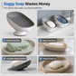 📢📢Buy 1 Get Free 1 !! ⏰Wall Mounted Suction Cup Soap Holder Self Draining Soap Dish for Bathroom Shower