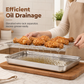 📢📢50% OFF !! ⏰Rectangular Stainless Steel Baking Tray With Wire Cooling Rack