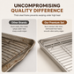 📢📢50% OFF !! ⏰Rectangular Stainless Steel Baking Tray With Wire Cooling Rack