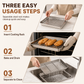 📢📢50% OFF !! ⏰Rectangular Stainless Steel Baking Tray With Wire Cooling Rack