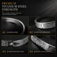 🌸 50% OFF NOW! 🌸18K Vacuum Plated Titanium Stainless Steel Bangle Bracelet with Engraved Text