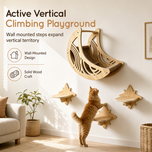📢📢50% OFF !! ⏰Wall Mounted Wooden Climbing Frame Set