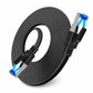 📢📢50% OFF !! ⏰ Flat Ethernet Cable 40Gbps Shielded Black Braided Network Cord