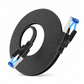 📢📢50% OFF !! ⏰ Flat Ethernet Cable 40Gbps Shielded Black Braided Network Cord