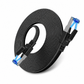 📢📢50% OFF !! ⏰ Flat Ethernet Cable 40Gbps Shielded Black Braided Network Cord