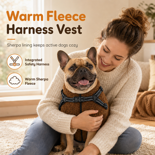 📢📢50% OFF !! ⏰Warm Winter Dog Coat, Built-In Harness Jacket With Reflective Strips For Small & Medium Dogs🐶❄️