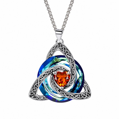 ⏰Women's Celtic Knot Birthstone Pendant Necklace🌀📿
