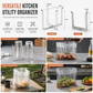📢📢50% OFF !! ⏰Foldable 304 Stainless Steel Trash Bag Holder Stand for Kitchen and Outdoor Storage