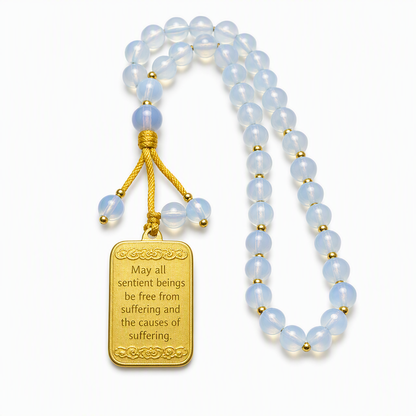 📢📢50% OFF !! ⏰Stainless Steel Arabic Medallion Car Hanging Ornament with Blue Glass Chain