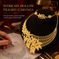 24K Gold Plated Bridal Jewelry Set Dubai Indian Style Necklace Bracelet Ring and Earrings Set for Women