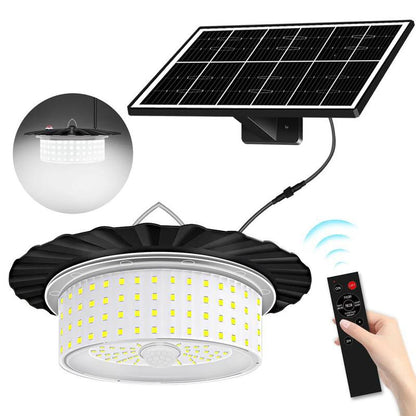 📢📢50% OFF !! ⏰Adjustable Solar Pendant Light – 360° Outdoor Lighting with 4 Brightness Levels