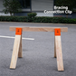 🔧 Heavy-Duty Sawhorse Brackets: Reinforced Ribs, Anti-Slip Teeth, Cold-Rolled Steel, Quick-Build