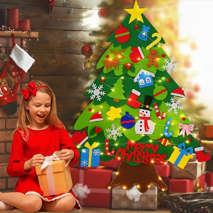 📢📢50% OFF !! ⏰ DIY Felt Christmas Tree Set – No-Glue, Reusable & Toddler-Friendly Festive Fun 🎄