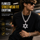📢📢50% OFF !! ⏰Hip Hop Iced Out Rhinestone Hollow Star of David with 50cm Chain