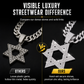 📢📢50% OFF !! ⏰Hip Hop Iced Out Rhinestone Hollow Star of David with 50cm Chain