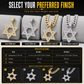 📢📢50% OFF !! ⏰Hip Hop Iced Out Rhinestone Hollow Star of David with 50cm Chain