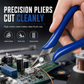 📢📢50% OFF !! ⏰ Precision Diagonal Pliers: Flush Cut, Spring-Loaded, Blackened Steel, Non-Slip Grip