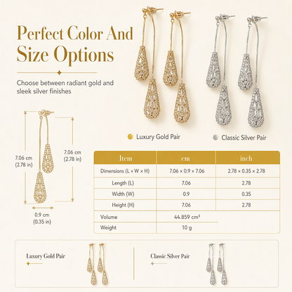 🌸 50% OFF NOW! 🌸Women's Dual Wear Zircon Tassel Earrings – Shiny, Elegant, Convertible 💫
