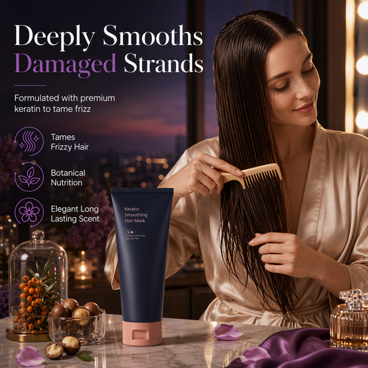 🌸 50% OFF NOW! 🌸Keratin Smoothing Hair Mask 320ml Nourishing and Repairing Treatment for Dry Frizzy and Damaged Hair