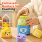 📢📢50% OFF !! ⏰Cartoon Bear Stacking Cups and Blocks Toy for Toddler Early Education Number and Letter Matching Rainbow Tower Set