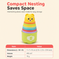 📢📢50% OFF !! ⏰Cartoon Bear Stacking Cups and Blocks Toy for Toddler Early Education Number and Letter Matching Rainbow Tower Set