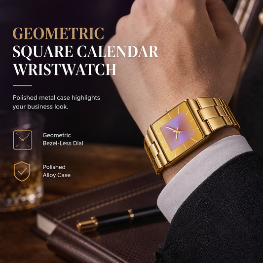 📢📢50% OFF !! ⏰Fashionable Men’s Square Quartz Watch ✨ Steel Strap Classic Wristwatch for Men & Students
