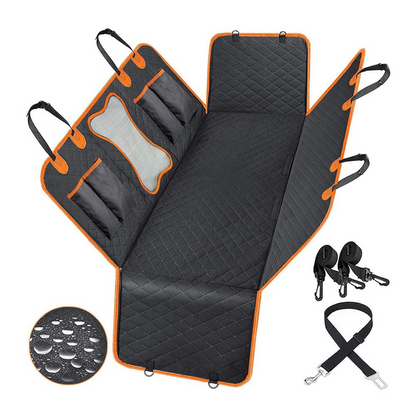 📢📢50% OFF !! ⏰ Waterproof Dog Car Back Seat Cover – Waterproof, Anti-slip, Convertible 🐶
