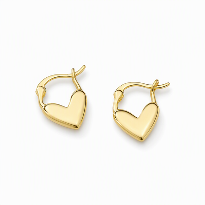 🌸 50% OFF NOW! 🌸Minimalist Smooth Heart Huggie Hoop Earrings for Women💖👂