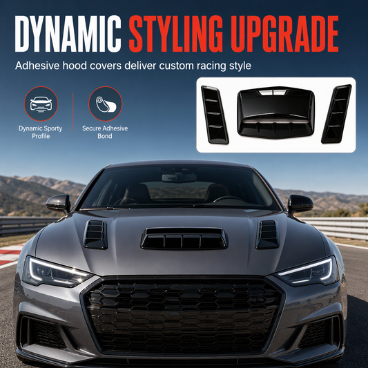 📢📢50% OFF !! ⏰Car Hood Air Vent Sticker – Shark Gill Style Decorative Intake Scoop Trim ✨