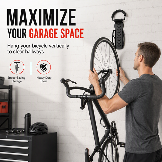 📢📢50% OFF !! ⏰Adjustable Wall Mounted Bike Hanger Indoor Bicycle Storage Rack Hook for Mountain Bikes🚴