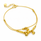 🌸 50% OFF NOW! 🌸Women Double Layer Gold Tone Heart Charm Anklet with Small Beads Foot Jewelry Gift
