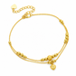🌸 50% OFF NOW! 🌸Women Double Layer Gold Tone Heart Charm Anklet with Small Beads Foot Jewelry Gift