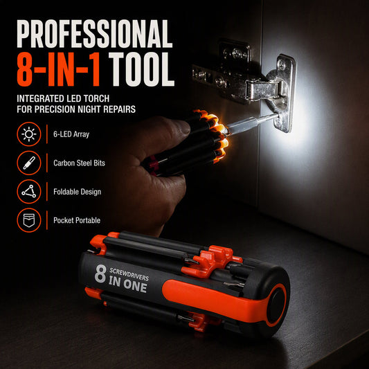 📢📢50% OFF !! ⏰Folding Multi-Bit Screwdriver with LED