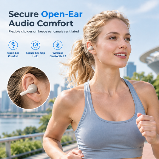 📢📢50% OFF !! ⏰Open Ear Clip On Wireless Bluetooth Earbuds for Sports