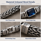 📢📢50% OFF !! ⏰ Handmade Vintage Sterling Silver Braided Meander Jewellery – Bold Hip-Hop Style for Men & Women ✨