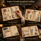 📢📢50% OFF !! ⏰Vintage European Style Hardcover Journal Notebook with Hollow Out Cover Gold Foil Accents and Color Illustrated Pages